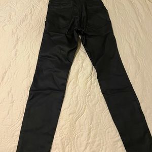 black leather pants